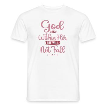 Gott in ihr - Christliches Zitat - Männer T-Shirt - Weiß - Vorne - AI Model Male 178 dark (178cm)