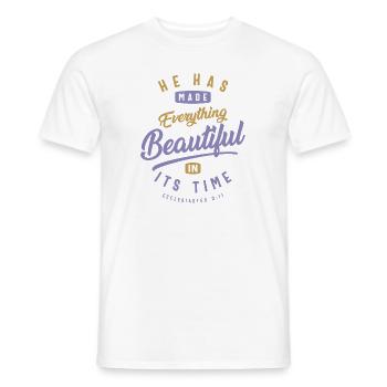 Schön zu seiner Zeit - Christliches Zitat - Männer T-Shirt - Weiß - Vorne - AI Model Male 178 dark (178cm)