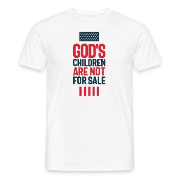 God's Children are Not for Sale - Men's T-Shirt - white - Front - AI Model Male 178 dark (178cm)