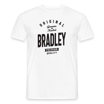 Nom Bradley authentique et fiable - T-shirt homme - blanc - Devant - AI Model Male 178 dark (178cm)