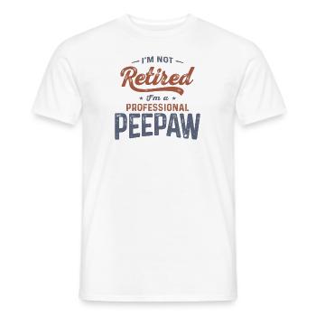 Peepaw Ruhestand neu definiert - Großelterntag - Männer T-Shirt - Weiß - Vorne - AI Model Male 178 dark (178cm)