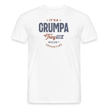 Grumpa's Secret - Du würdest Opa nicht verstehen - Männer T-Shirt - Weiß - Vorne - AI Model Male 178 dark (178cm)