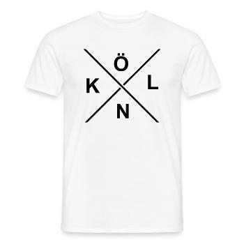 KÖLNHIPSTER - Männer T-Shirt - Weiß - Vorne - AI Model Male 178 dark (178cm)