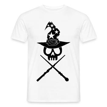 Crâne du magicien noir - T-shirt homme - blanc - Devant - AI Model Male 178 dark (178cm)