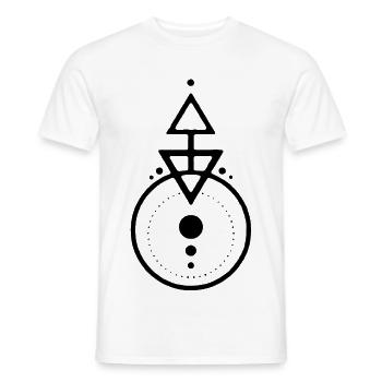 Schwarzes geometrisches Design - Männer T-Shirt - Weiß - Vorne - AI Model Male 178 dark (178cm)