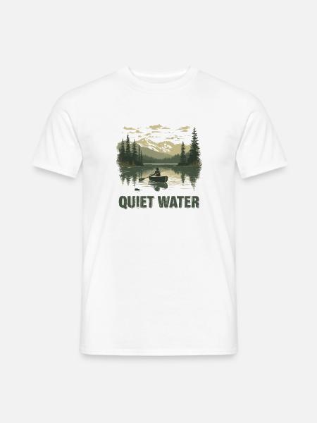 Quiet Lake – Natur & Angeln T-Shirt - Quiet Water - Männer T-Shirt - Weiß
