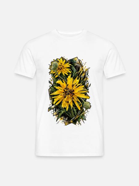 Sonnenblumen Prisma Blütenkunst - Männer T-Shirt - Weiß