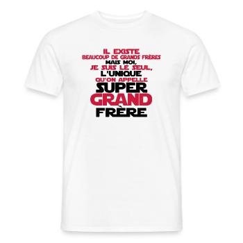 super grand frère le seul - T-shirt homme - blanc - Devant - AI Model Male 178 dark (178cm)