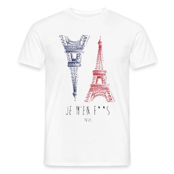 Je m'en F**s (I don't give a f*ck) - Männer T-Shirt - Weiß - Vorne - AI Model Male 178 dark (178cm)