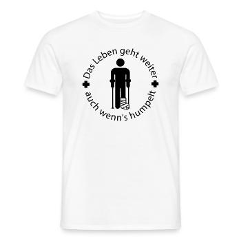 Gipsbein - Männer T-Shirt - Weiß - Vorne - AI Model Male 178 dark (178cm)