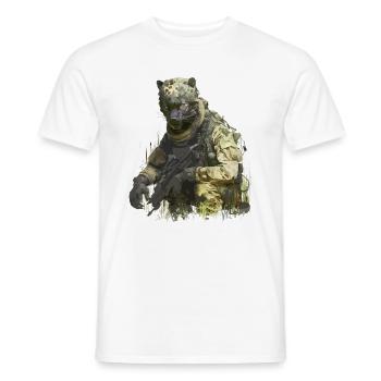 Léopard - Soldat - T-shirt homme - blanc - Devant - AI Model Male 178 dark (178cm)