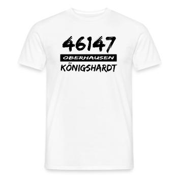 46147 Oberhausen Königshardt - Männer T-Shirt - Weiß - Vorne - AI Model Male 178 dark (178cm)