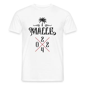 Malle 2024 Palme Mallorca - Männer T-Shirt - Weiß - Vorne - AI Model Male 178 dark (178cm)