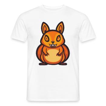 Écureuil Halloween Bande dessinée Drôle - T-shirt homme - blanc - Devant - AI Model Male 178 dark (178cm)