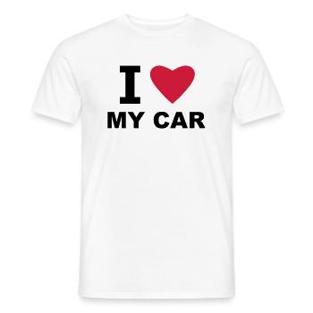 I Love my Car - Männer T-Shirt - Weiß - Vorne - AI Model Male 178 dark (178cm)