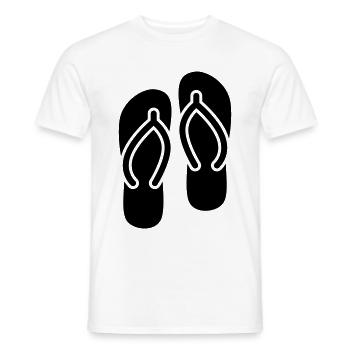 Badelatschen icon - Männer T-Shirt - Weiß - Vorne - AI Model Male 178 dark (178cm)