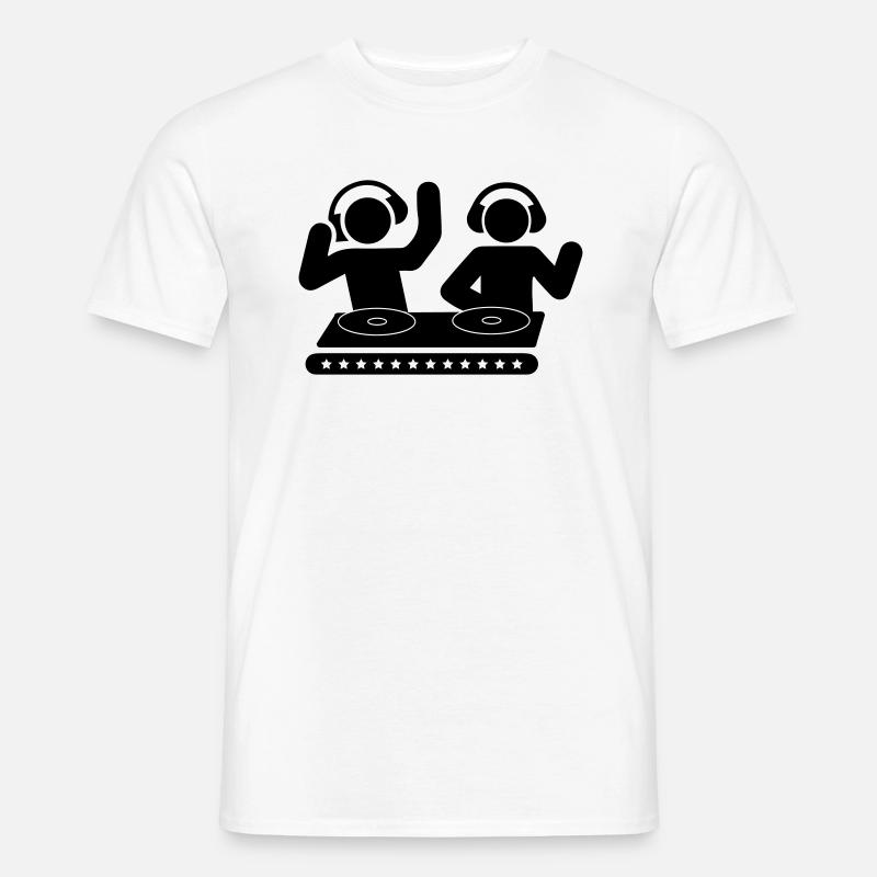 Double DJ - Männer T-Shirt - Weiß