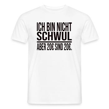 Ich Bin Nicht Schwul - Lustiger Spruch - Männer T-Shirt - Weiß - Vorne - AI Model Male 178 dark (178cm)