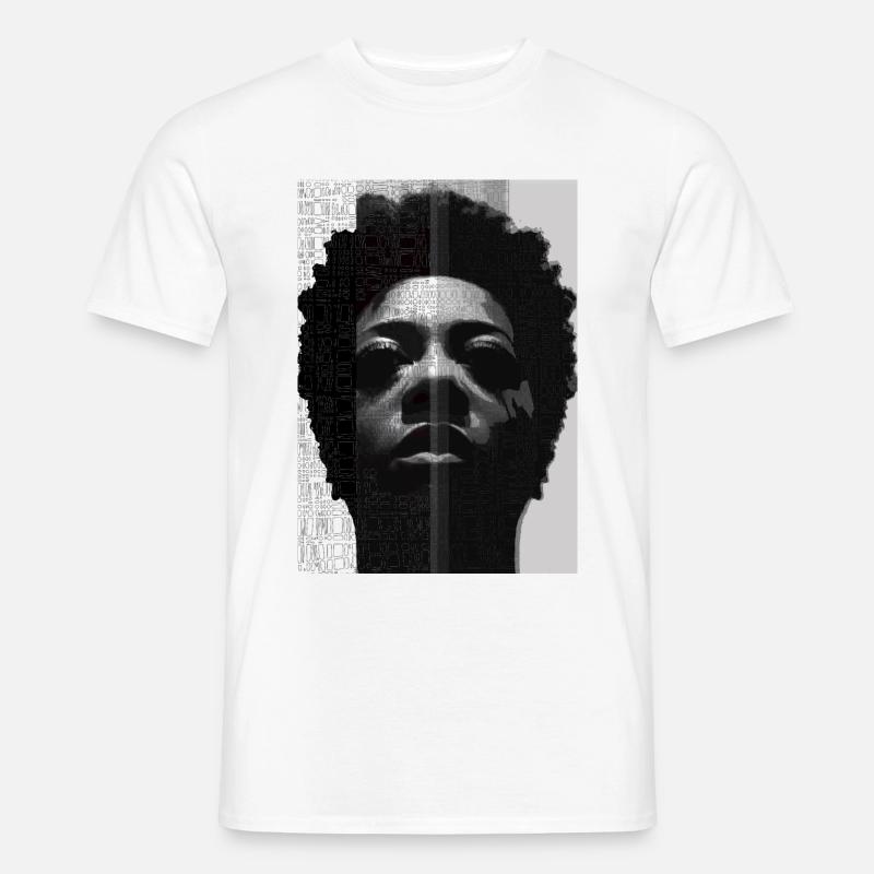Afro Mädchen - Männer T-Shirt - Weiß