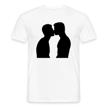Baiser de la Gay Pride - T-shirt homme - blanc - Devant - AI Model Male 178 dark (178cm)