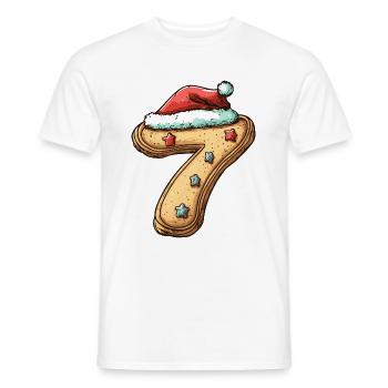 7 Numéro Noël - T-shirt homme - blanc - Devant - AI Model Male 178 dark (178cm)