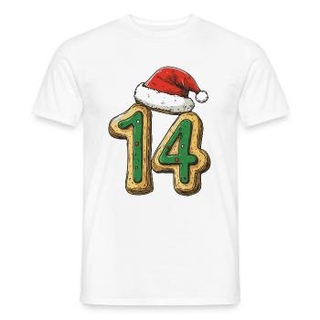 14 Zahl Weihnachten - Männer T-Shirt - Weiß - Vorne - AI Model Male 178 dark (178cm)
