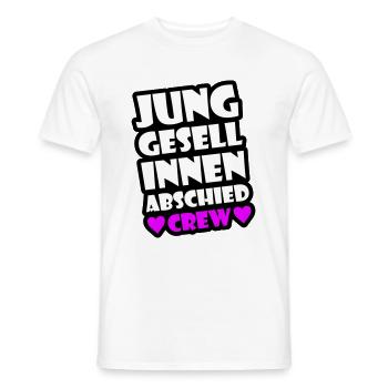 Junggesellinnen Abschied Spruch Crew - Männer T-Shirt - Weiß - Vorne - AI Model Male 178 dark (178cm)