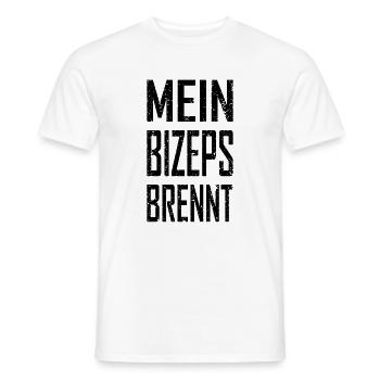 Mein Bizeps Brennt - Männer T-Shirt - Weiß - Vorne - AI Model Male 178 dark (178cm)