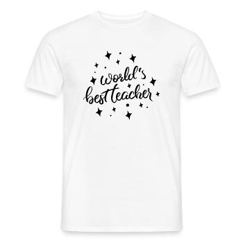 World's best teacher! Der Weltbeste Lehrer! - Männer T-Shirt - Weiß - Vorne - AI Model Male 178 dark (178cm)