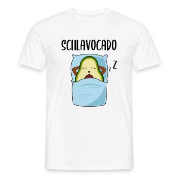 Lustige Avocado Schlafende Frucht Beere Geschenk - Männer T-Shirt - Weiß - Vorne - AI Model Male 178 dark (178cm)
