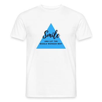 Smile - Men's T-Shirt - white - Front - AI Model Male 178 dark (178cm)