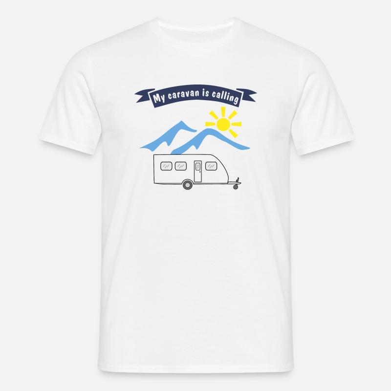 caravan is calling - Men's T-Shirt - white