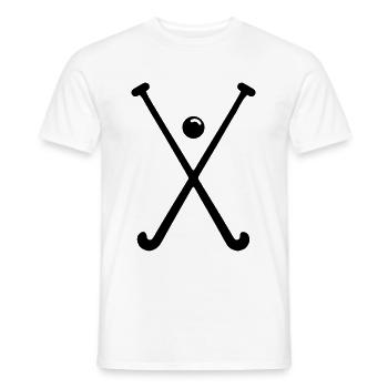 Field Hockey icon icon - Men's T-Shirt - white - Front - AI Model Male 178 dark (178cm)