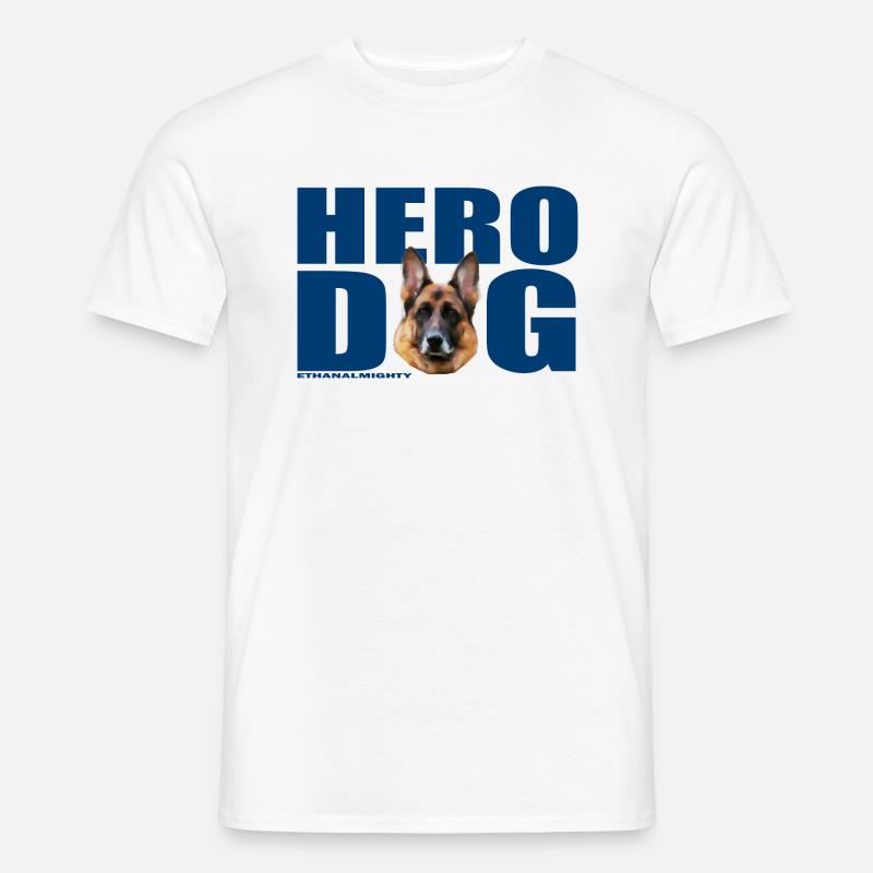 Heldenhund EthanAllmächtig - Männer T-Shirt - Weiß
