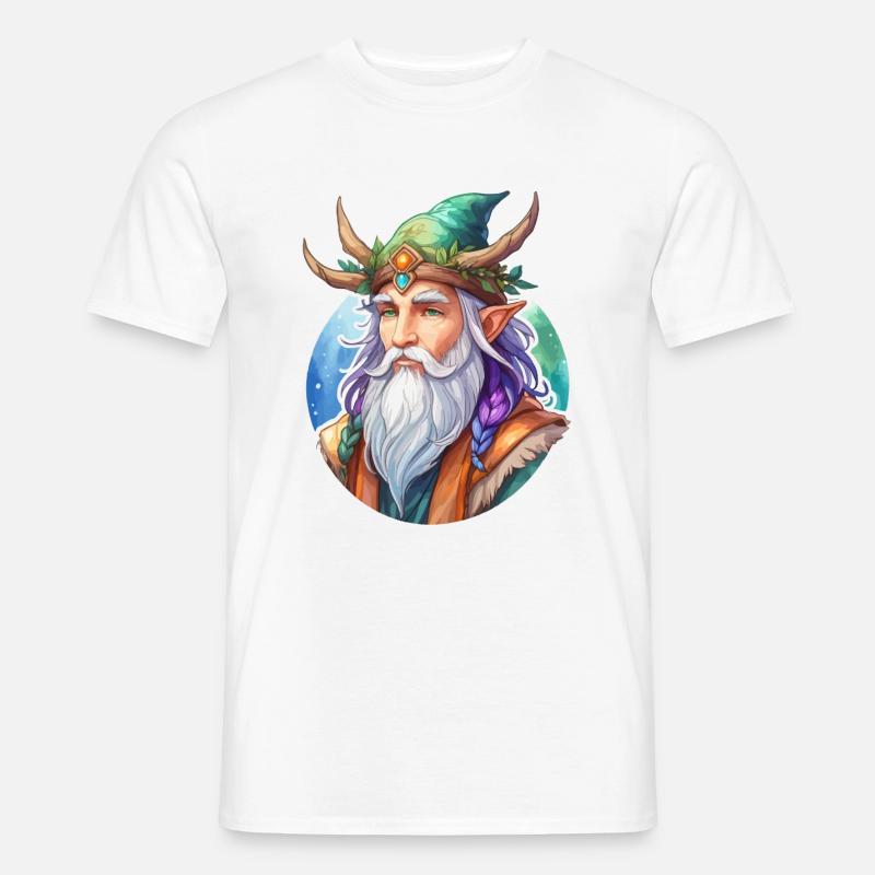 Druide Wasserfarben - Männer T-Shirt - Weiß