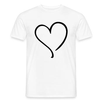 heart - Männer T-Shirt - Weiß - Vorne - AI Model Male 178 dark (178cm)