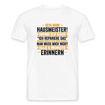 Ich Bin Hausmeister Witzige Hauswart Hausmeister - Männer T-Shirt - Weiß - Vorne - AI Model Male 178 dark (178cm)