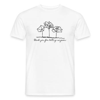 Thank you for letting us grow - Männer T-Shirt - Weiß - Vorne - AI Model Male 178 dark (178cm)