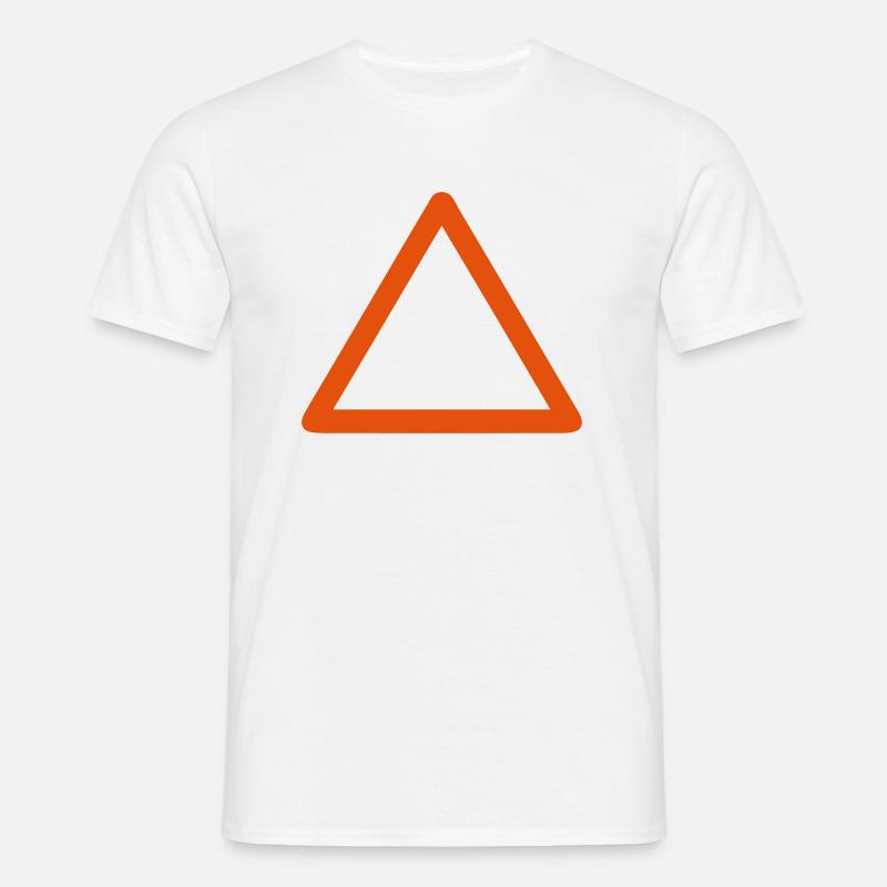 empty triangle panel add text - Men's T-Shirt - white
