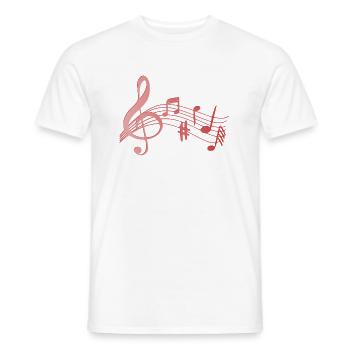 Music - Men's T-Shirt - white - Front - AI Model Male 178 dark (178cm)