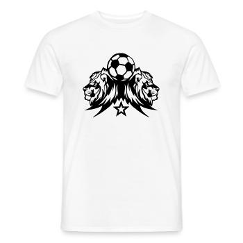 foot lion logo ball sport 1 0 - Men's T-Shirt - white - Front - AI Model Male 178 dark (178cm)