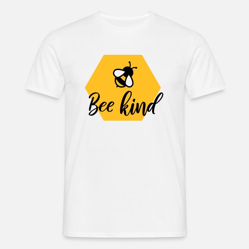 Bee kind - Männer T-Shirt - Weiß