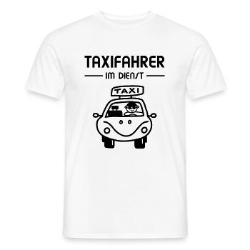 Taxifahrer im Dienst - Taxi - Männer T-Shirt - Weiß - Vorne - AI Model Male 178 dark (178cm)