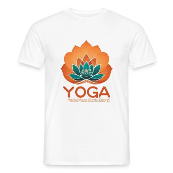 Lotus Flower Yoga Lover Meditation - Men's T-Shirt - white - Front - AI Model Male 178 dark (178cm)