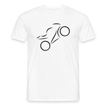 moto - T-shirt homme - blanc - Devant - AI Model Male 178 dark (178cm)