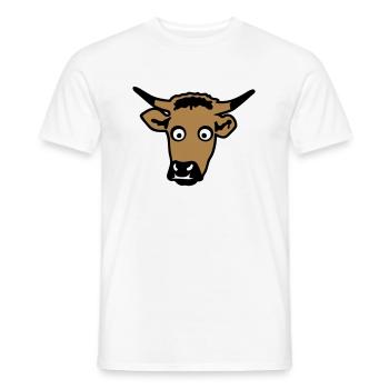 boeuf - T-shirt homme - blanc - Devant - AI Model Male 178 dark (178cm)