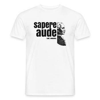 SAPERE AUDE IMMANUEL KANT CITATION PHILOSOPHES - T-shirt homme - blanc - Devant - AI Model Male 178 dark (178cm)