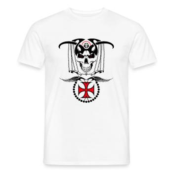 Skull Tattoo 2 - T-shirt homme - blanc - Devant - AI Model Male 178 dark (178cm)