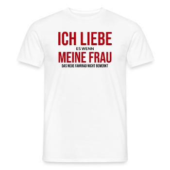 Ich liebe es wenn meine Frau - Männer T-Shirt - Weiß - Vorne - AI Model Male 178 dark (178cm)