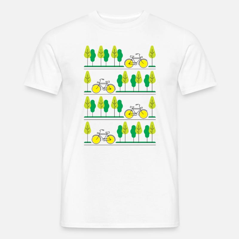 Radfahren durch den Sommer - Männer T-Shirt - Weiß